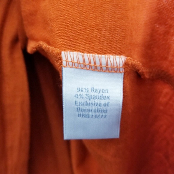 Lauren Conrad Orange Embellished Neckline Tank Top Women Size Small - Picture 4 of 11